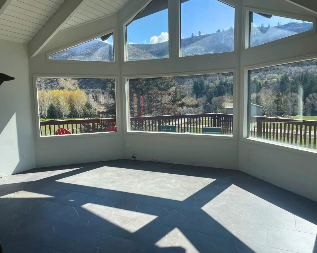 Grand Teton tile in sun room Grand Teton tile in sun room